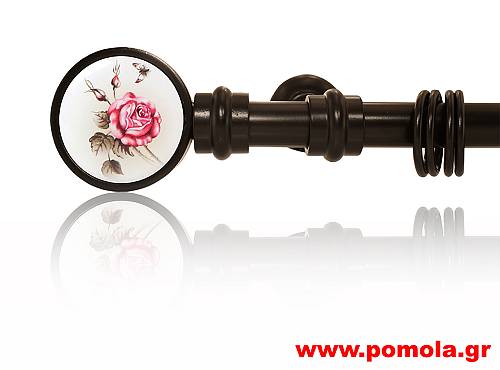 015 κουρτινοβεργα ROMANTICO μαυρο ματ